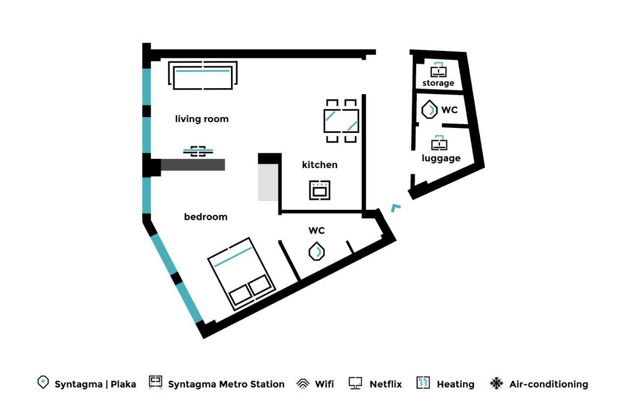 Luxury Apartments In Plaka By Upstreet Athena Ruang foto